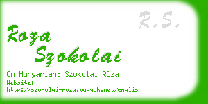 roza szokolai business card