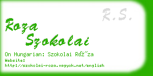 roza szokolai business card